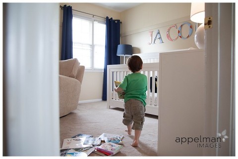 Simple Lifestyle Photography by Napervilles own Appelman Images Photography - Boy running to crib