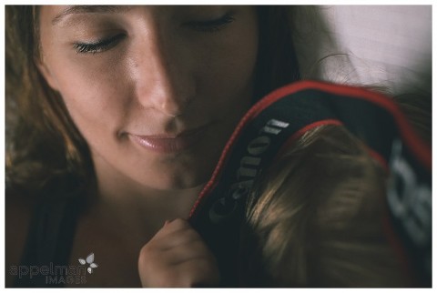 color photograph, baby and mama, self portrait, july, camera strap