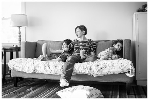 Photojournalistic Family Photography in Naperville by Appelman Images Photography, family on the couch