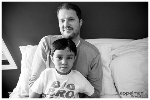 Documentary on location Family Photography in Naperville, Serious little dude and his daddy