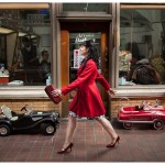 Naperville Custom Modern Women's Portraiture Retro Ann Arbor Photographer Red Dress and Arcade Barber Shop 107-365 2014