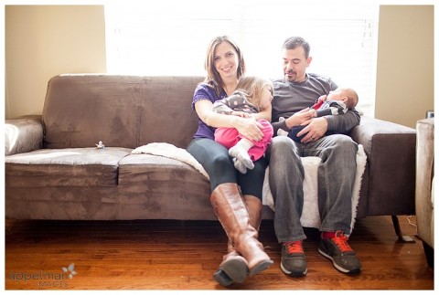 Newborn Family Candid Photography in Naperville Home