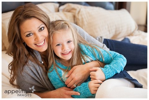 Adorable Mom and Daughter picture at home in Naperville by Lifestyle photographer
