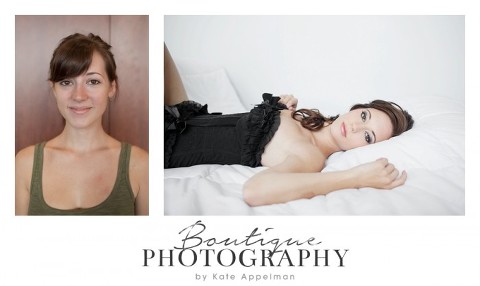 Naperville Glamour and Boudoir Photographer Before and After Kate Appelman
