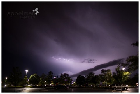 trace of lightning at night summer in naperville