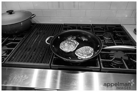 pancakes on the new stove in lifestyle documentation photo session